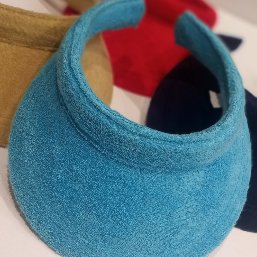 Vintage terry cloth visors, assorted color